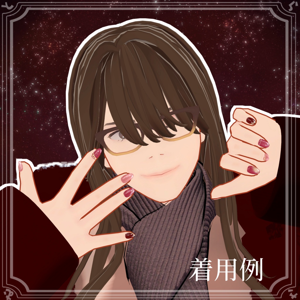 【無料】ボルドーネイルテクスチャ【MDollnail対応】