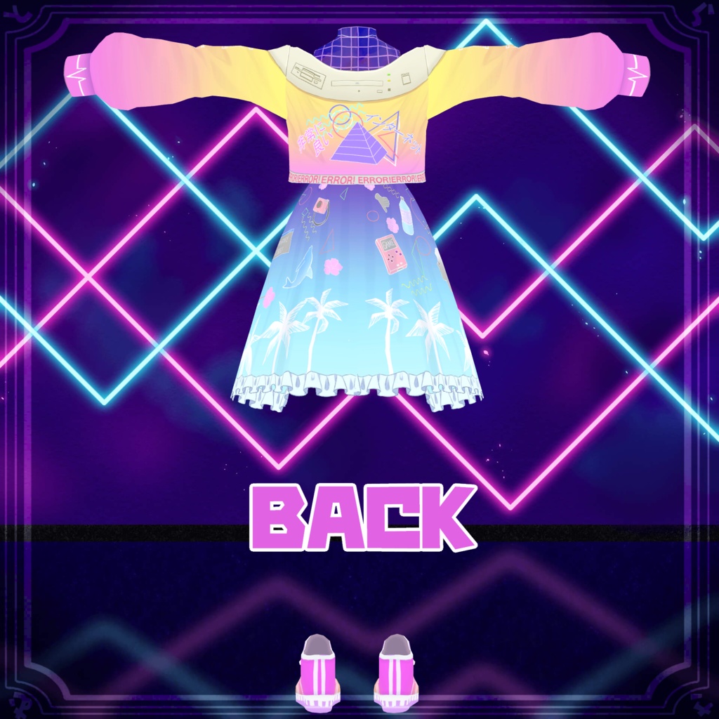 【リアアリス・薄荷対応】vaporwave風ウェア