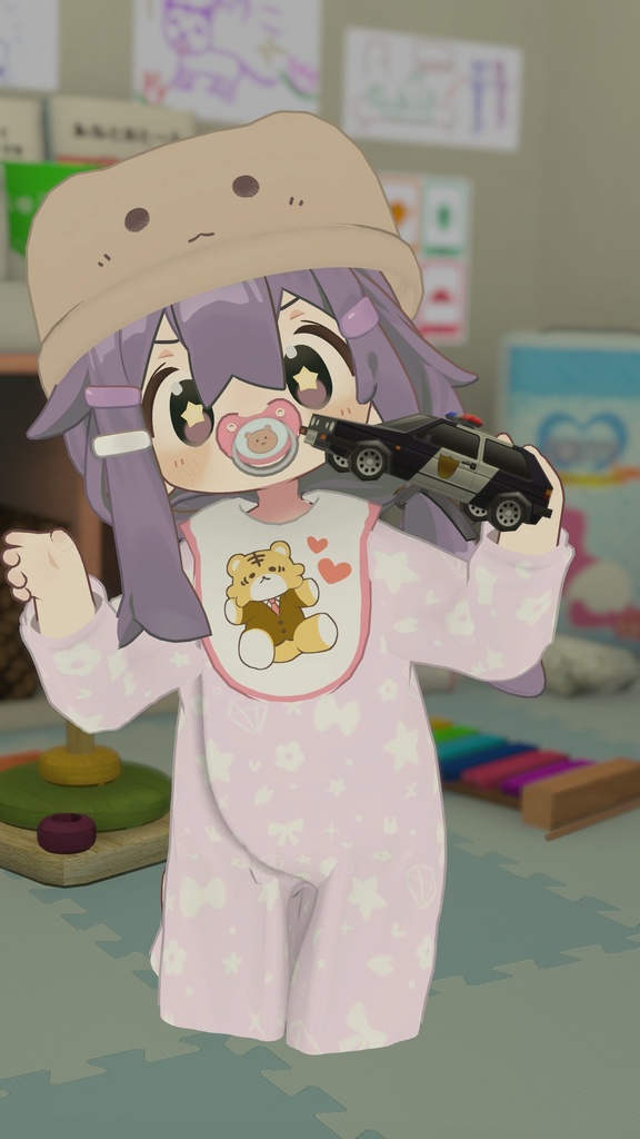 【4アバター対応】くまとらロンパース