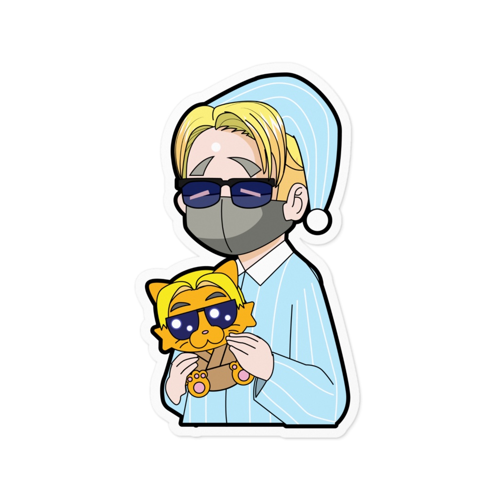 おっちゃんステッカー　ねむねむver