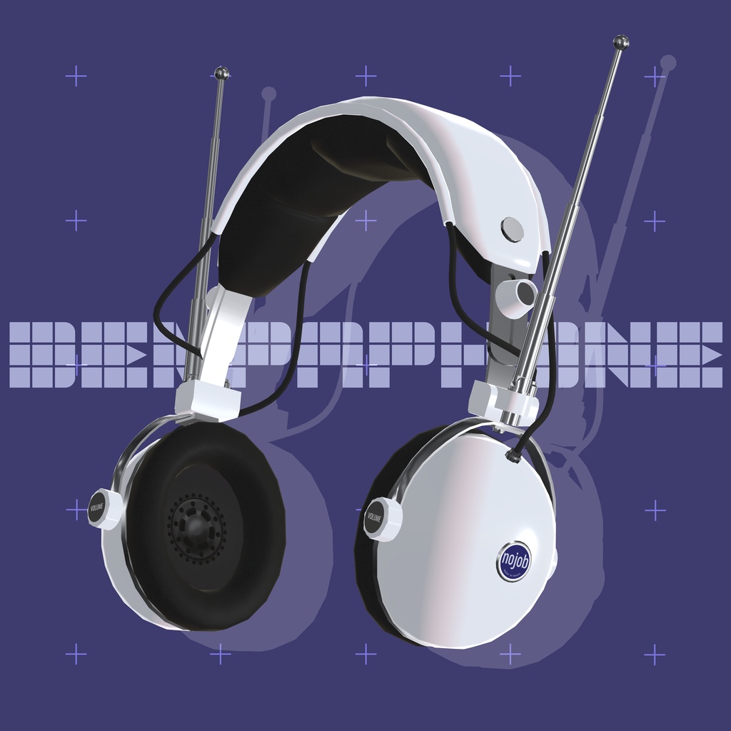 超！電波系アンテナ付きヘッドホン3Dモデル -DEMPAPHONE-
