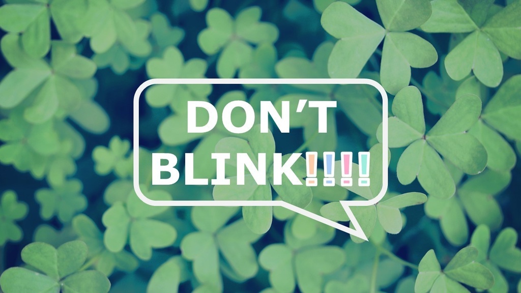 DON'T BLINK!!!!
