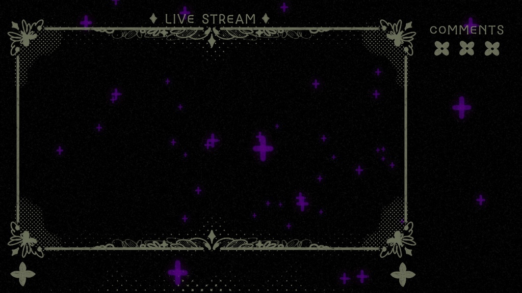 ✦フリー素材✦ アンティーク 待機画面&ライブ配信画面 2種x4