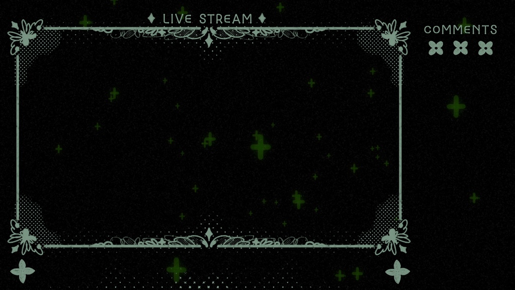 ✦フリー素材✦ アンティーク 待機画面&ライブ配信画面 2種x4