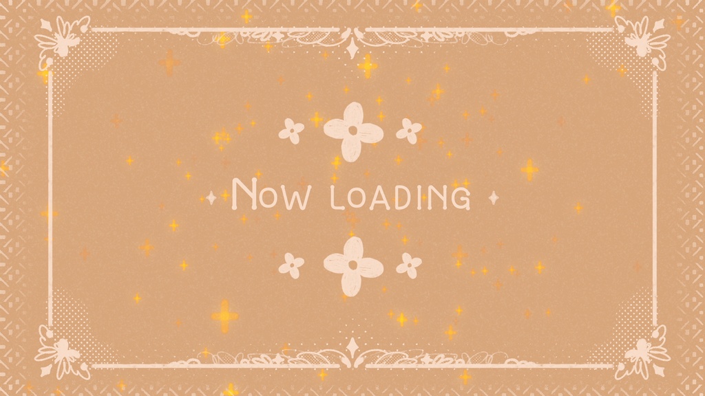 ✦フリー素材✦ アンティーク 待機画面&ライブ配信画面 2種x4