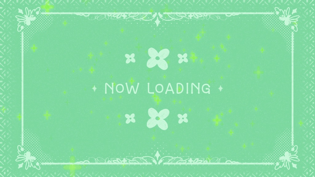 ✦フリー素材✦ アンティーク 待機画面&ライブ配信画面 2種x4