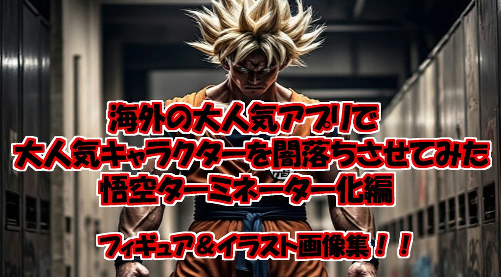 【AI-illust】ドラゴンボールの悟空を闇落ちさせてみた ／ フィギュア画像と動画も一緒に同梱！！