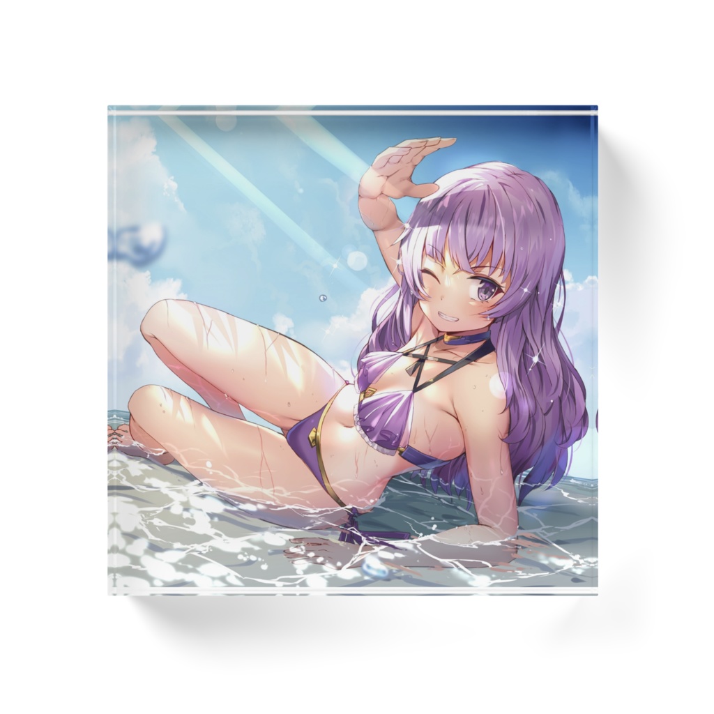 描き下ろし水着アクリルブロック