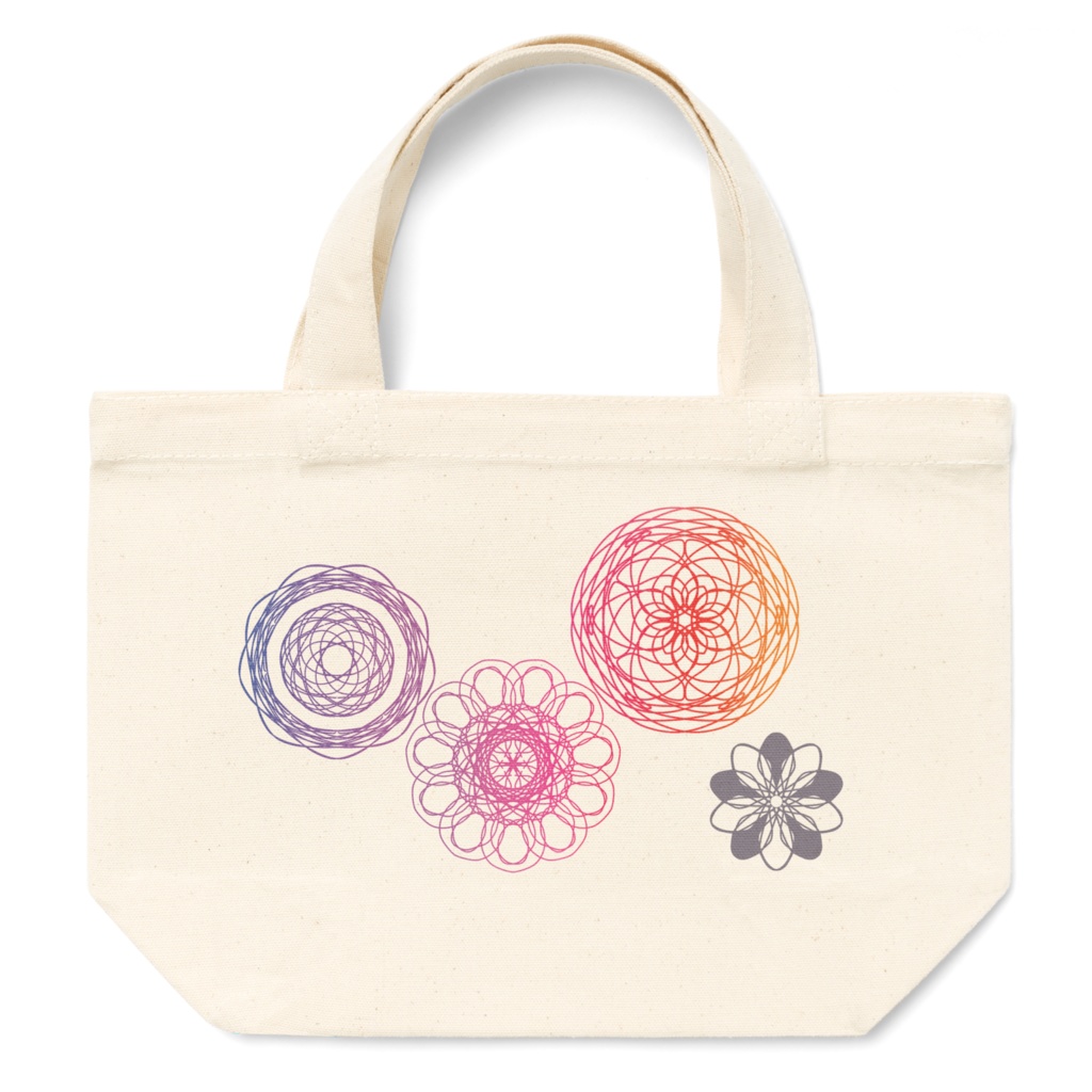 幾何学の花トートバッグ