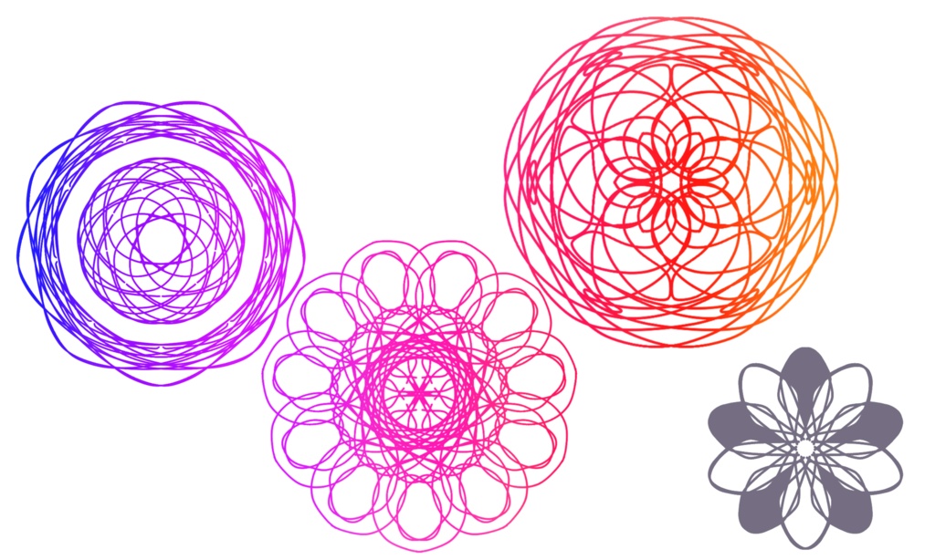 幾何学の花トートバッグ