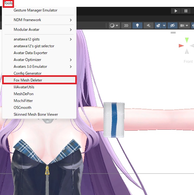 UnityのSceneから直接Meshをペイント感覚で削除! フォックス メッシュ デリーター