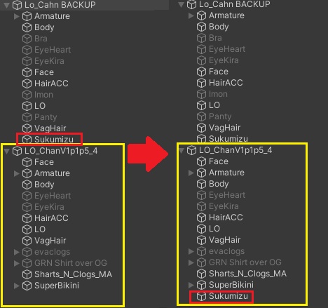 削除した服をバックアップから復元するやつ Outfit Rebind
