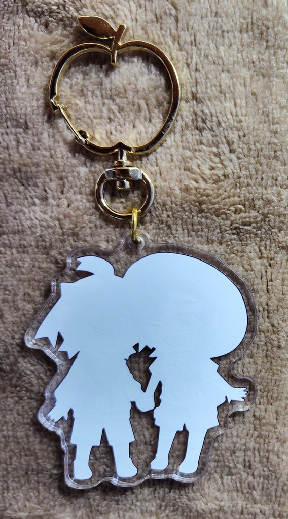 手を繋ぐスグアオアクキー(オレンジ制服アオイ)