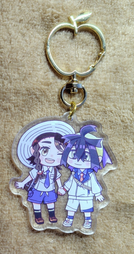 手を繋ぐスグアオアクキー(グレープ制服アオイ)