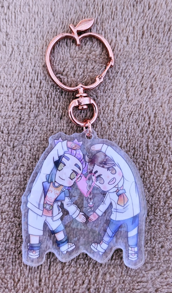 ハートを作るスグアオホログラムアクキー