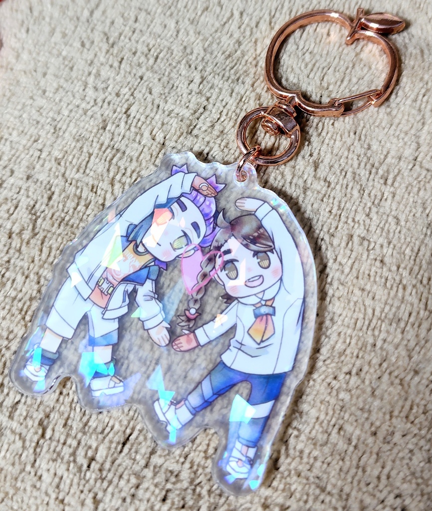 ハートを作るスグアオホログラムアクキー