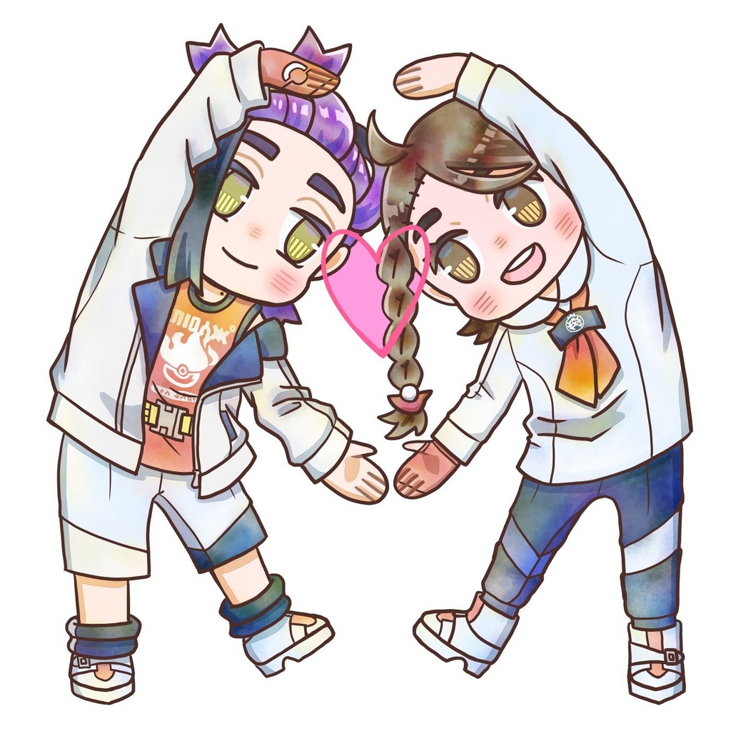 ハートを作るスグアオホログラムアクキー