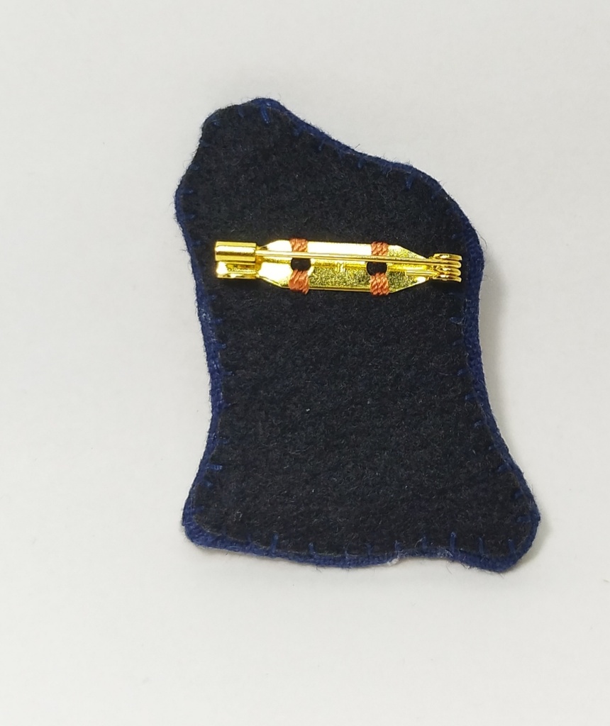 ハシビロコウ 刺繍ブローチ654