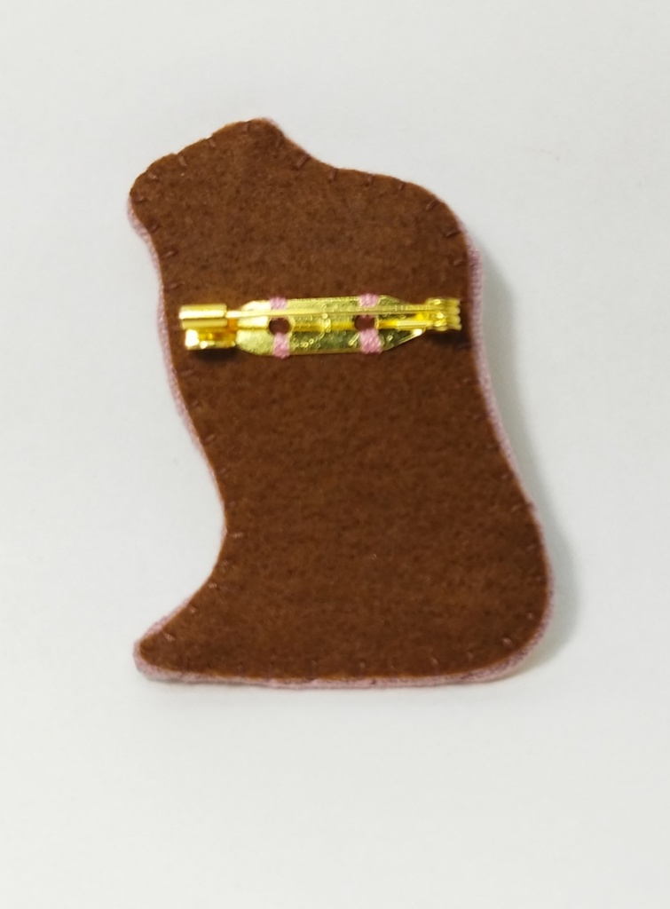 ハシビロコウ 刺繍ブローチ655