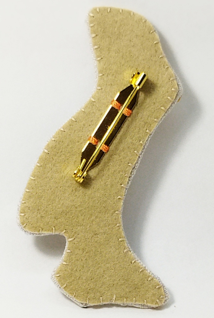 ハシビロコウ(全身) 刺繍ブローチ658