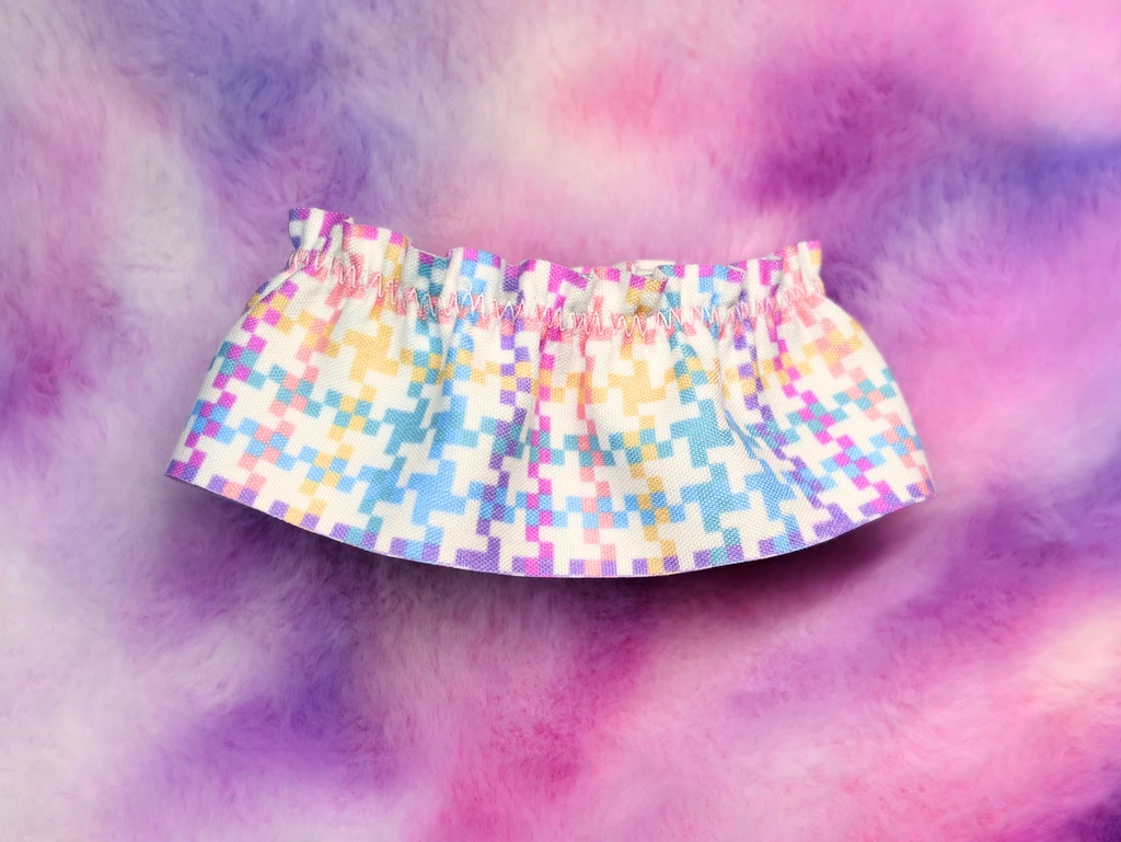 パステル千鳥格子柄スカート