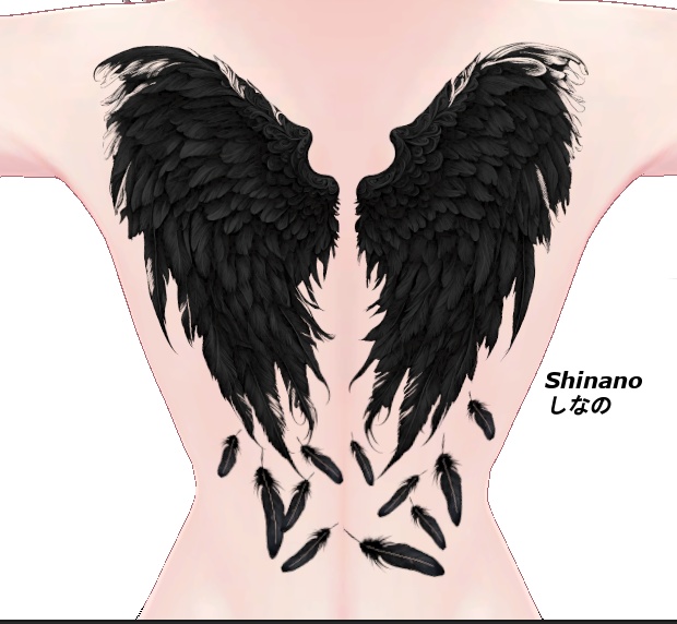 Fallen Angel Wings Tattoo / 堕天使の羽のタトゥ HD 4K