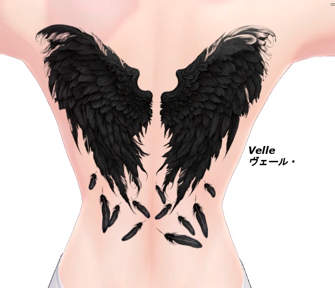 Fallen Angel Wings Tattoo / 堕天使の羽のタトゥ HD 4K