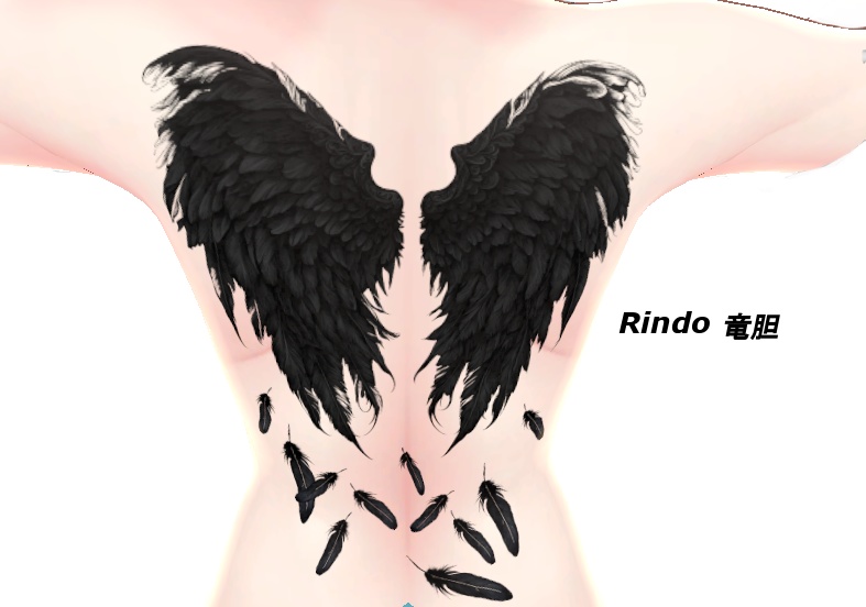 Fallen Angel Wings Tattoo / 堕天使の羽のタトゥ HD 4K