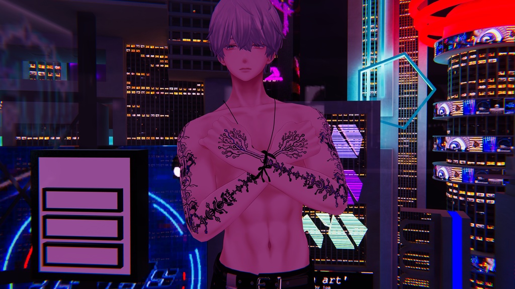 Cyber Acid Circuit Tattoos / サイバーアシッドサーキット ☢️ 4K HD