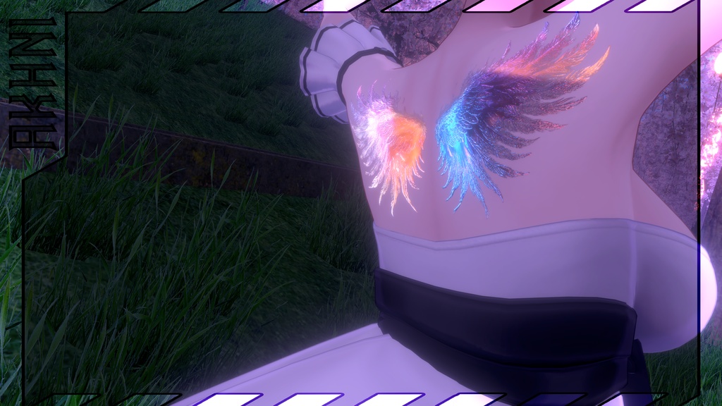 Phoenix Wings Glow Tattoo / フェニックスの翼の輝き🐦🔥 4K HD