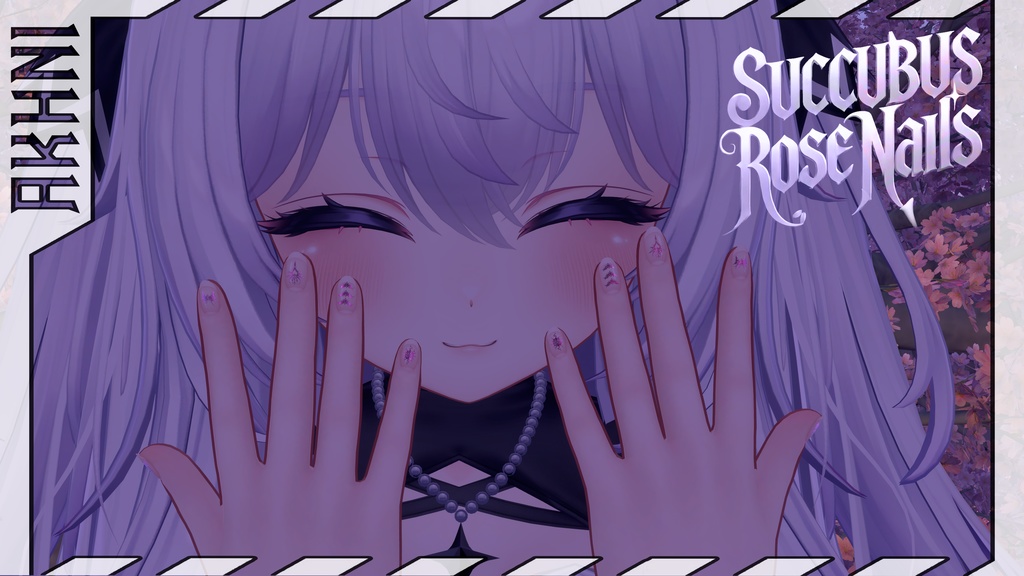[Free]  Succubus Rose Nails Texture / サキュバスローズネイルテクスチャ  💅  