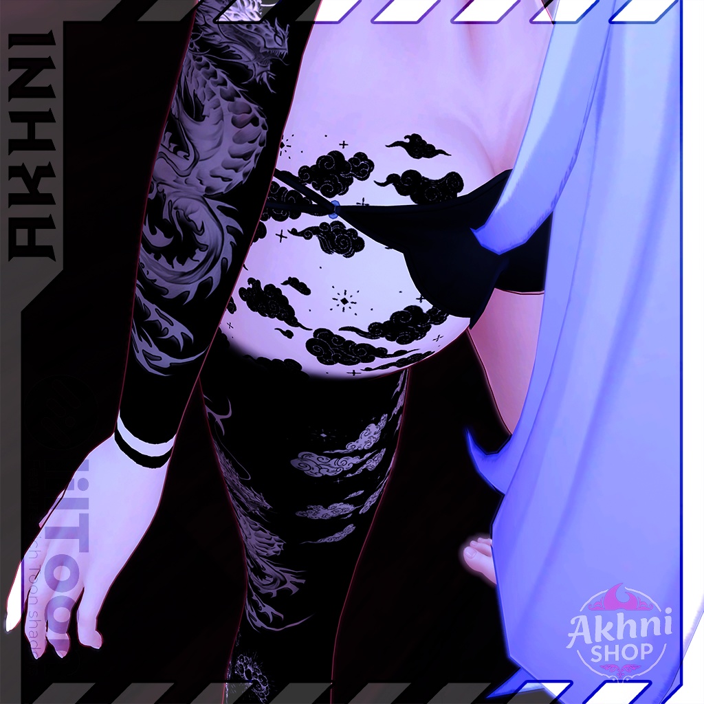 Dragon Blackout Tattoos / ドラゴン・ブラックアウト・タトゥ 🐉