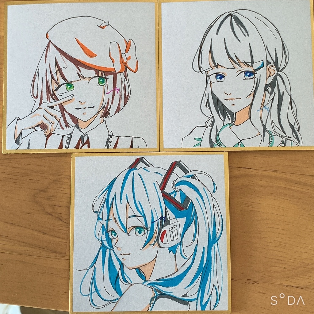 アナログイラスト豆色紙3枚セット Megane S Shop Booth