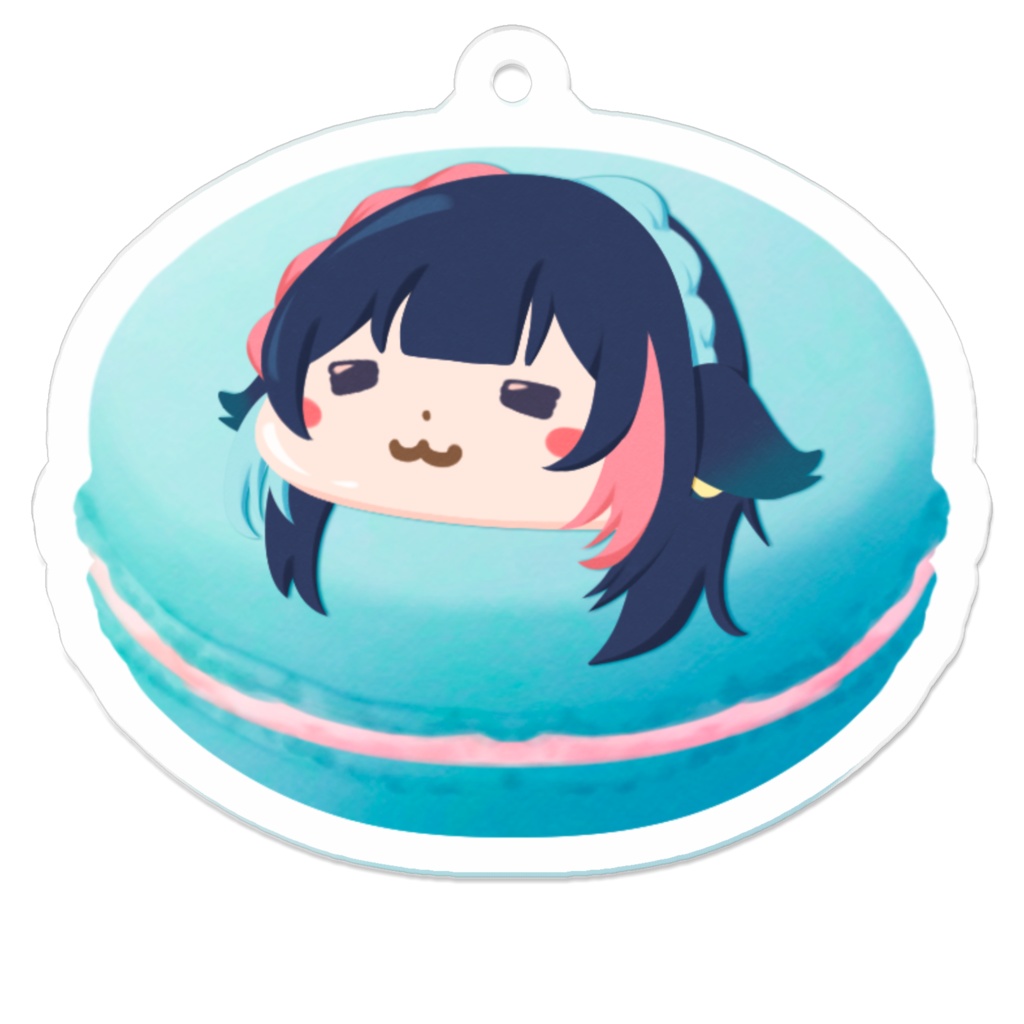 【 桜月海夜 】アクリルキーホルダー_マカロン