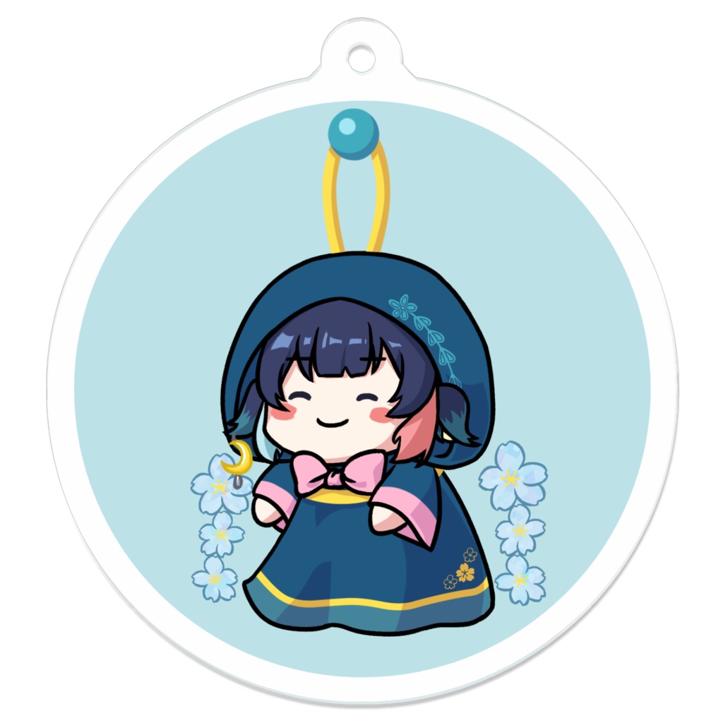 【 桜月海夜 】アクリルキーホルダー_てるてるぼうず