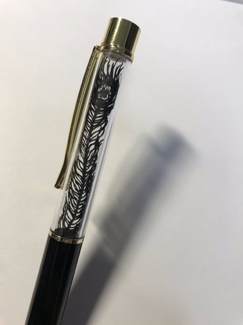 切り絵封入ボールペン【コミッション】