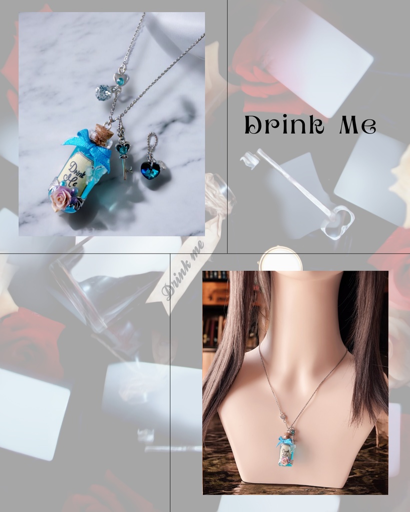 Alice Dream★【Drink Me】3wayネックレス