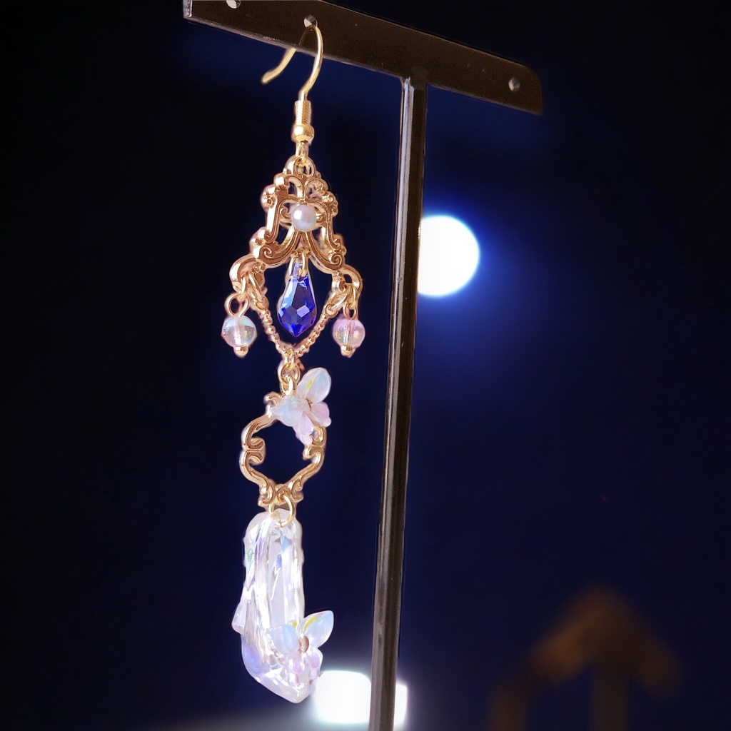 【片耳用】シンデレラのガラスの靴ピアス/イヤリング