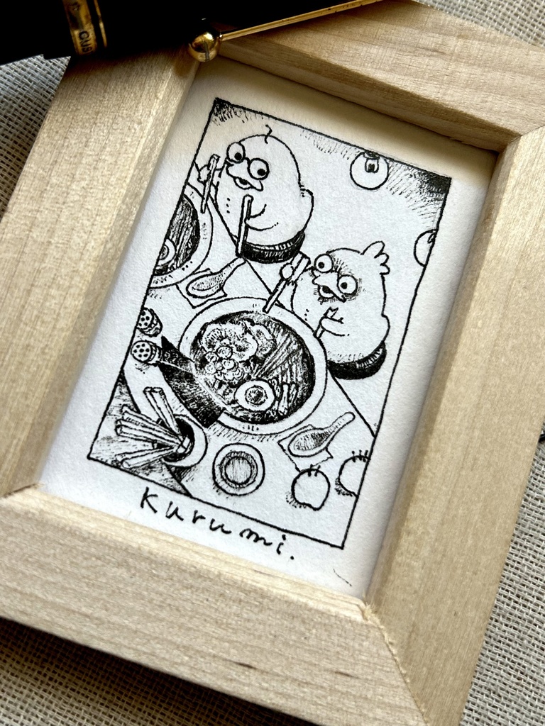 ラーメン食べて、箸割って