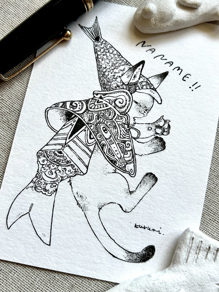 魚マントとねこぴーす