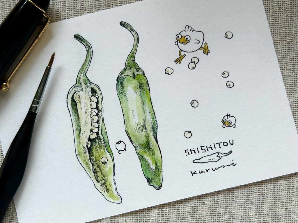 ししとう、食べよ🫑
