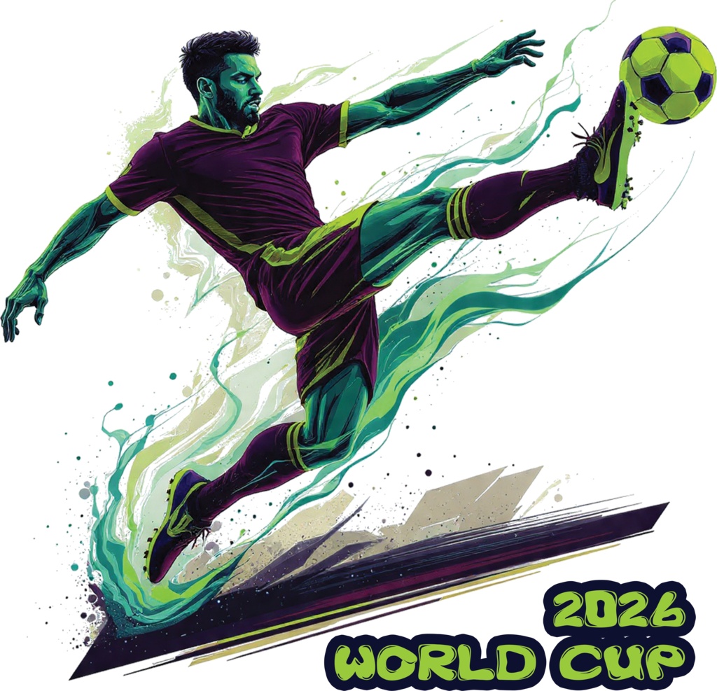 2026 World Cup Footballer - Epic Soccer Bicycle Kick Neon sports T-Shirt