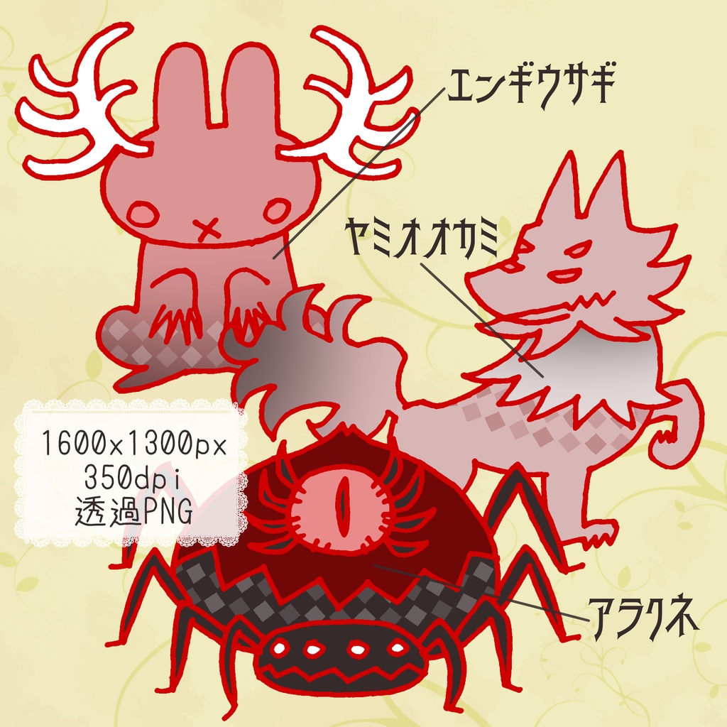 【ケダモノオペラ】デフォルメケダモノ立ち絵【TRPG】