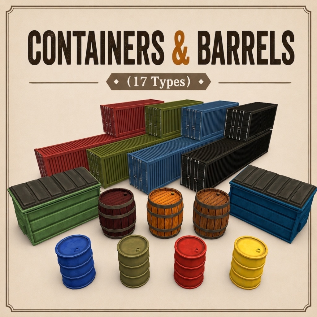 Low Poly Storage Pack - Boxes & Containers