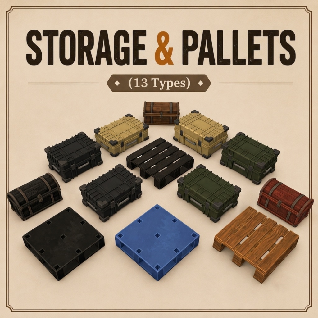 Low Poly Storage Pack - Boxes & Containers