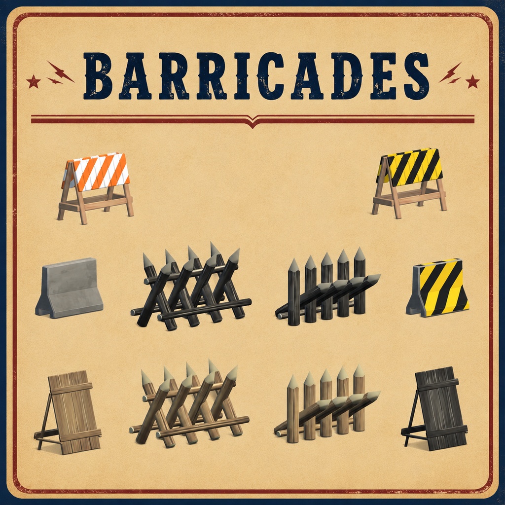 Low Poly Fences & Barriers Pack