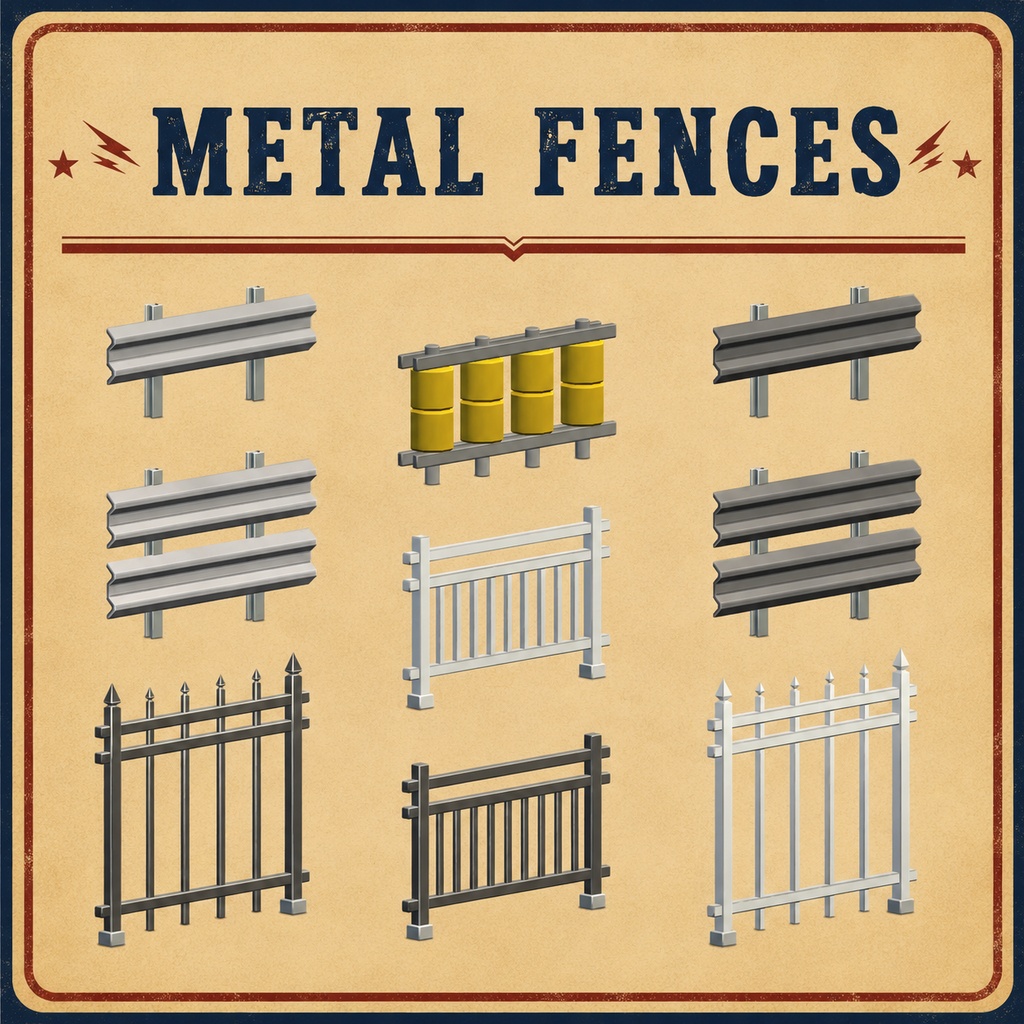 Low Poly Fences & Barriers Pack
