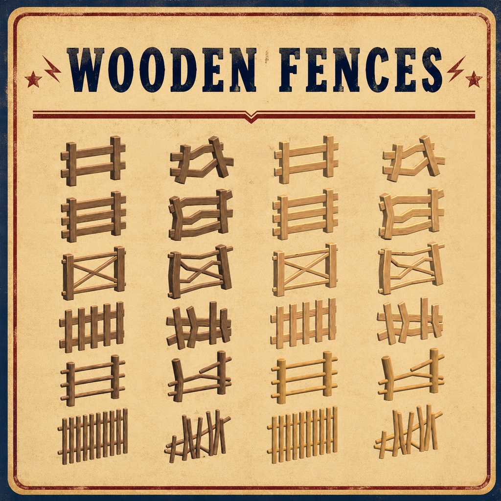Low Poly Fences & Barriers Pack