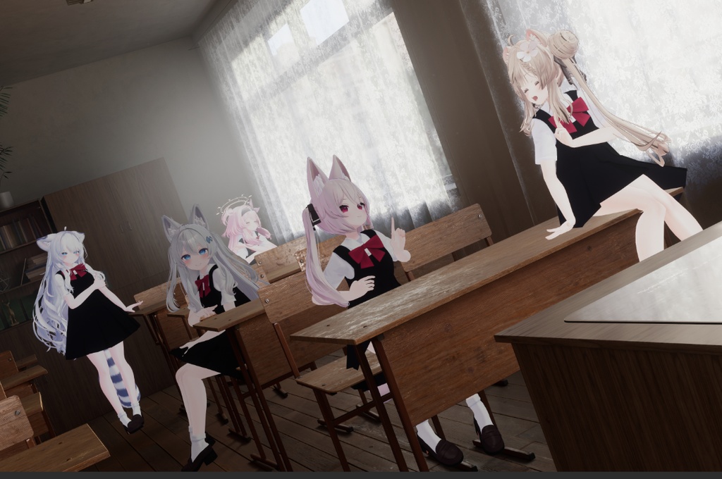 【5アバター対応】A04 制服ワンピース