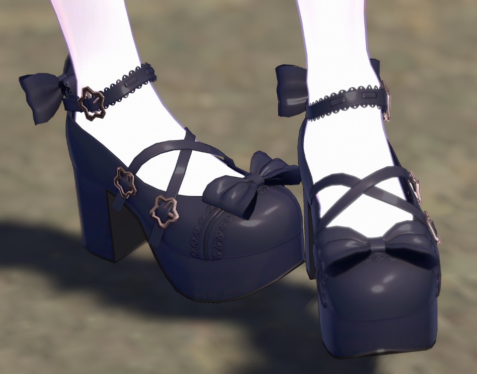 【7アバター対応】A10 Bow high heels v1.01